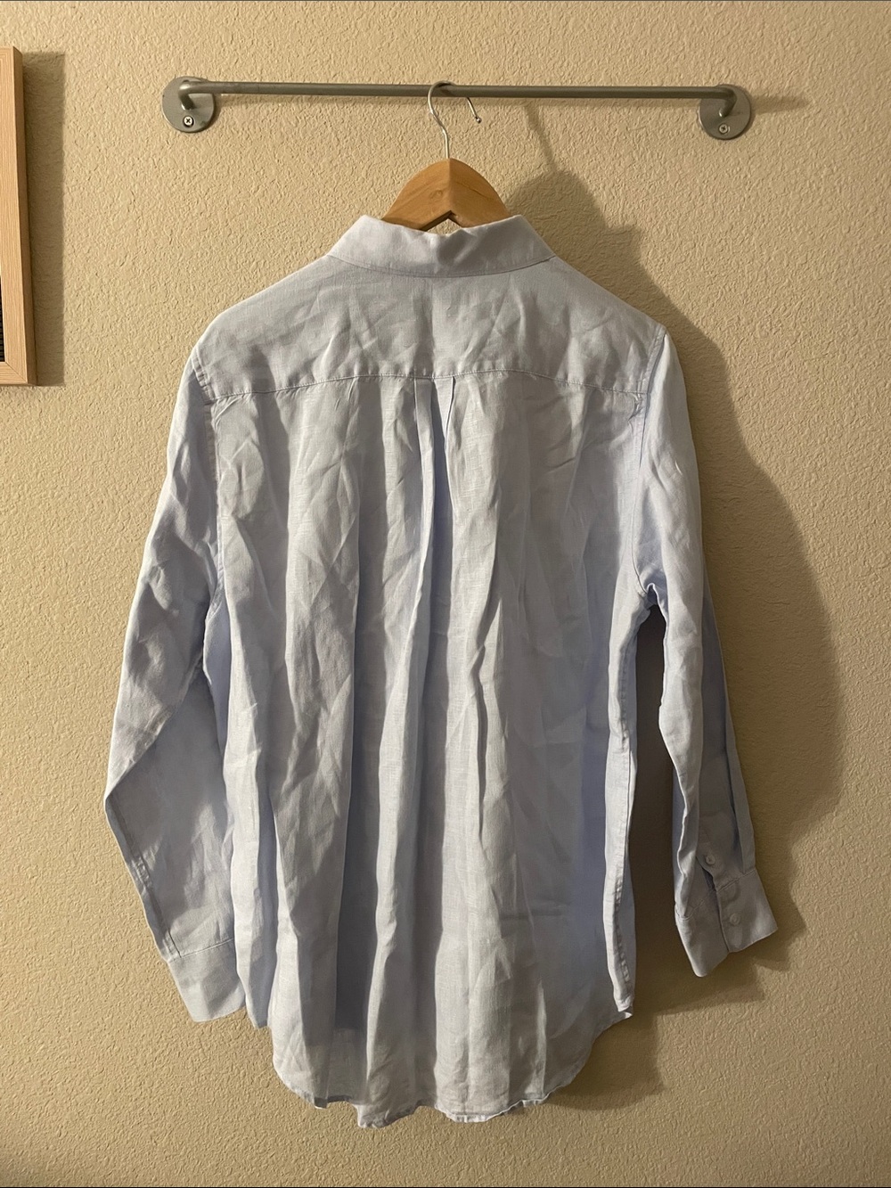 Quince 100% European Linen Button Down Shirt Sz:L Light Blue - Picture 8 of 11